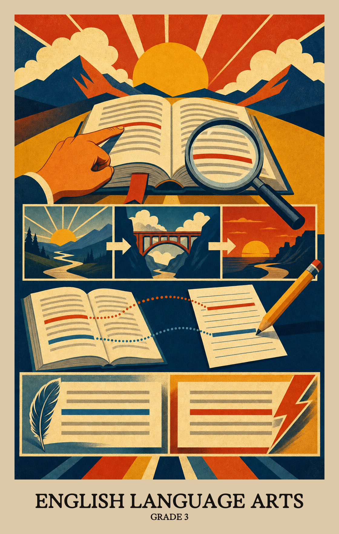Illustration of what students learn in Grade 3 English Language Arts