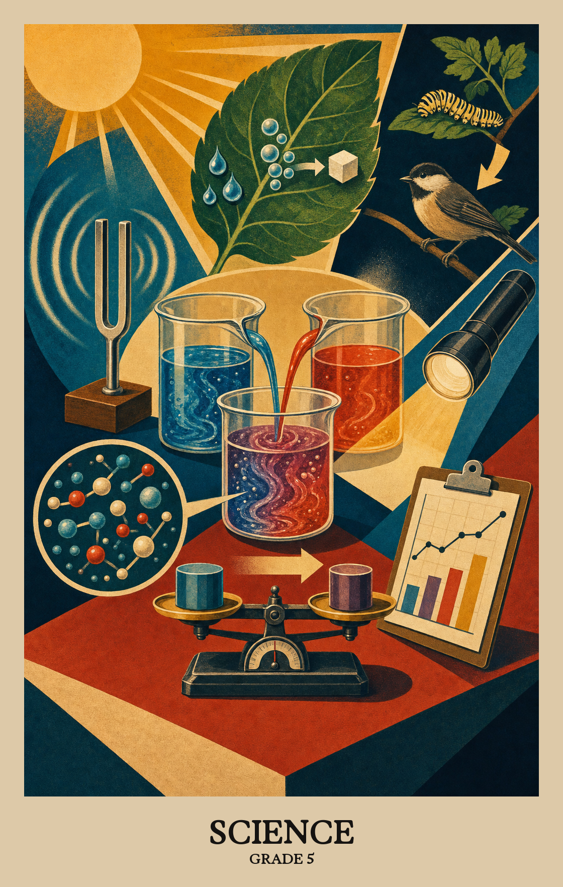 Illustration of what students learn in Grade 5 Science