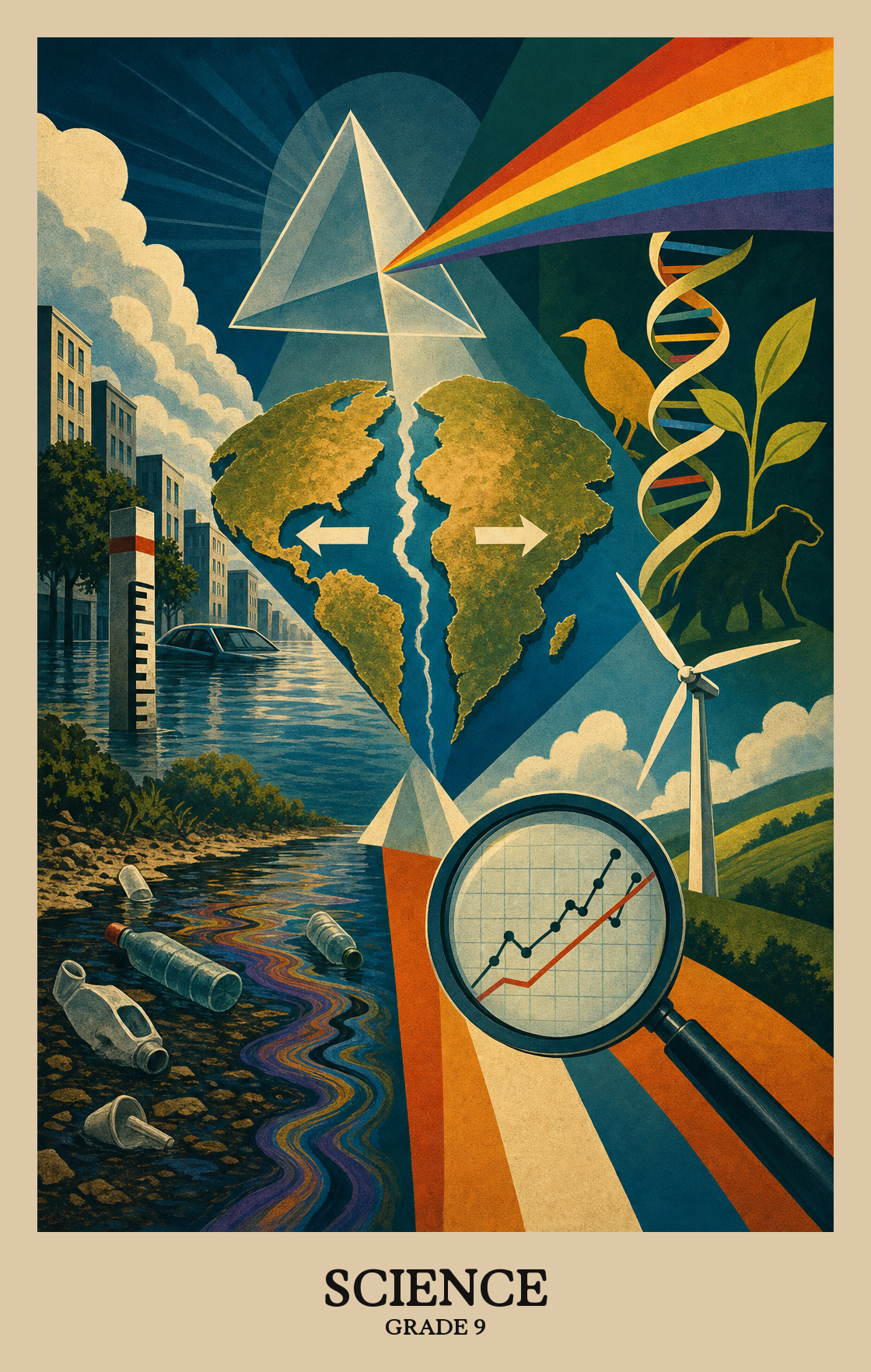 Illustration of what students learn in Grade 9 Science
